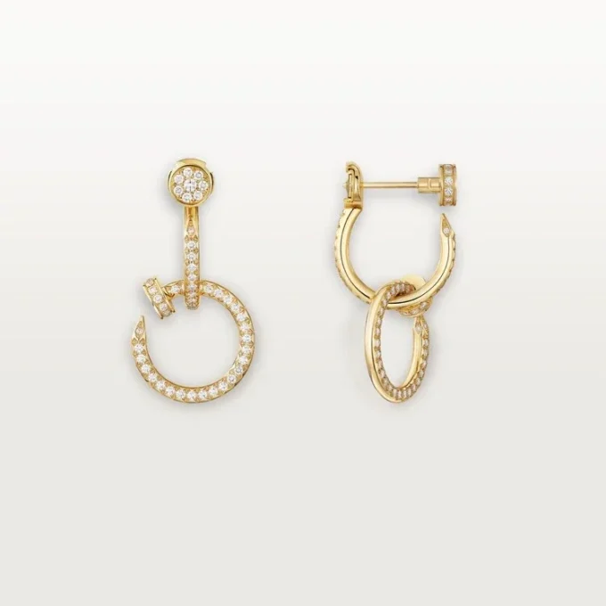 Pendientes Juste Un Clou, dobles, con pavé