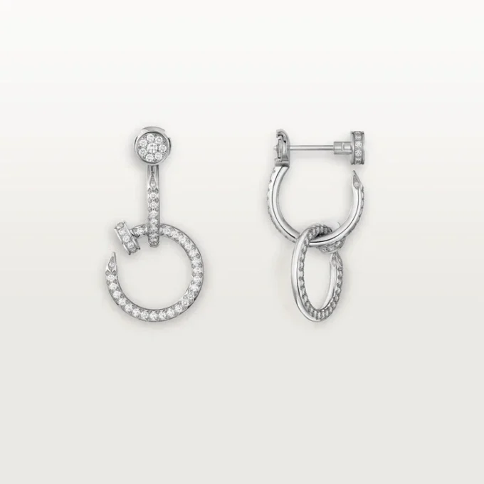 Pendientes Juste Un Clou, dobles, con pavé
