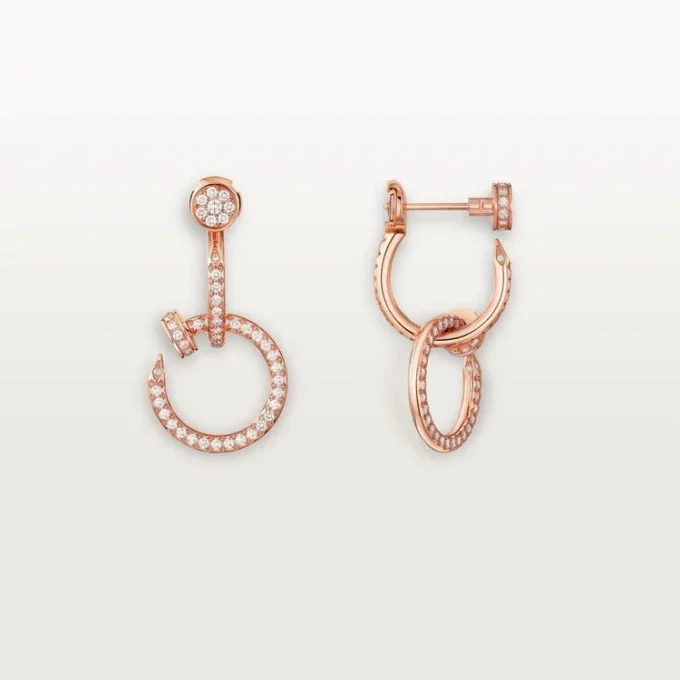 Pendientes Juste Un Clou, dobles, con pavé