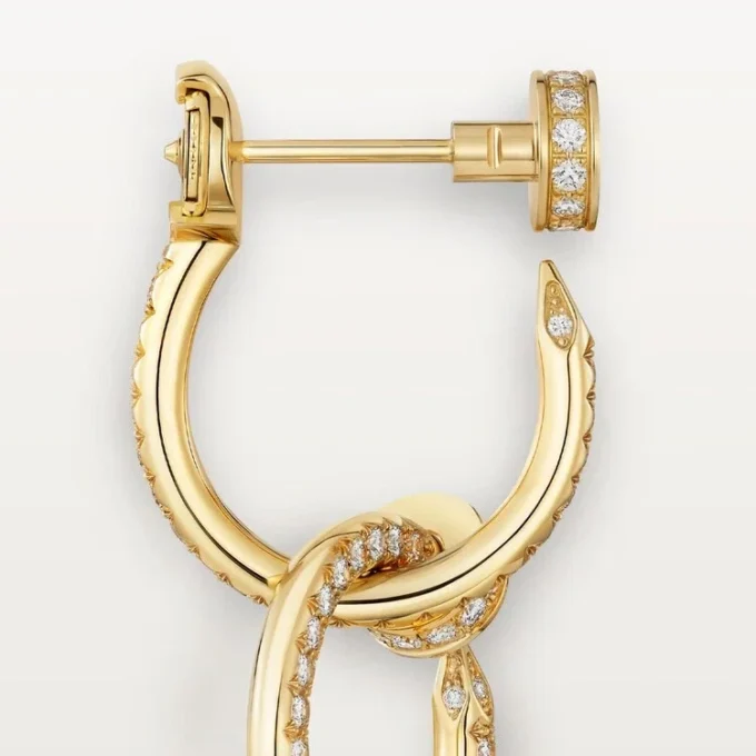 Pendientes Juste Un Clou, dobles, con pavé