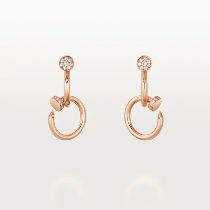 Pendientes Juste Un Clou, dobles, diamantes