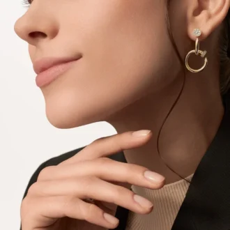 Pendientes Juste Un Clou, dobles, diamantes