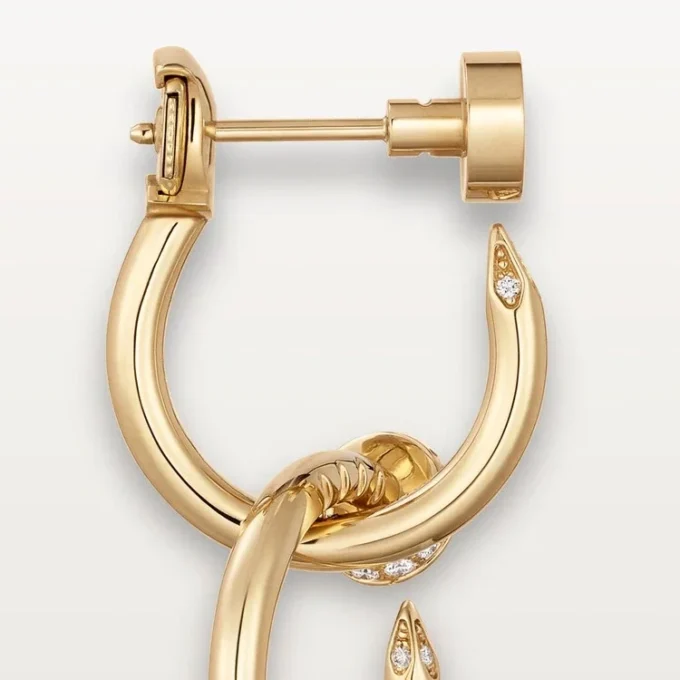 Pendientes Juste Un Clou, dobles, diamantes