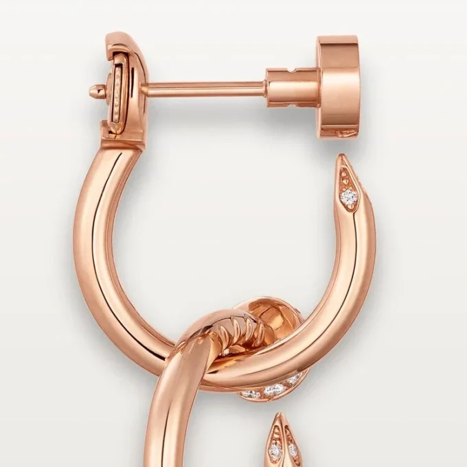 Pendientes Juste Un Clou, dobles, diamantes