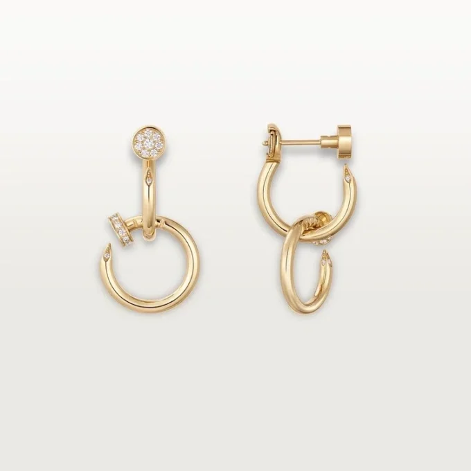 Pendientes Juste Un Clou, dobles, diamantes
