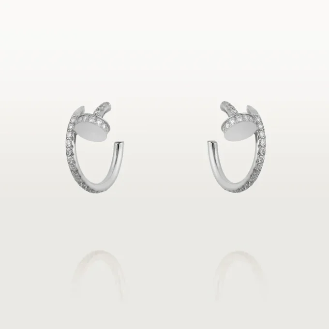 Pendientes Juste Un Clou – Oro blanco, diamantes – Cartier