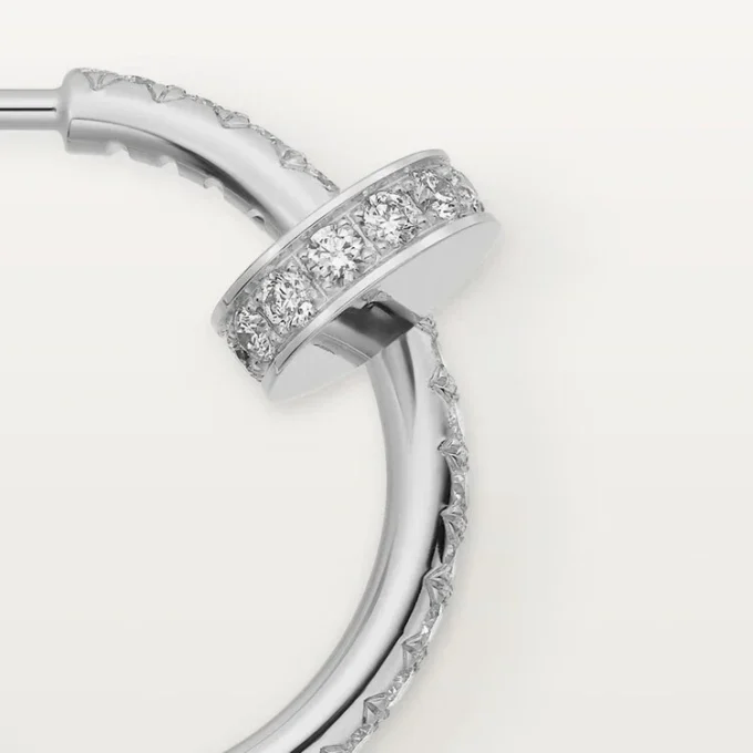 Pendientes Juste Un Clou – Oro blanco, diamantes – Cartier
