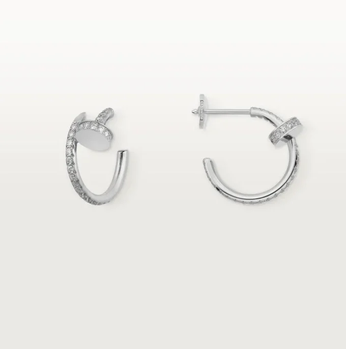 Pendientes Juste Un Clou – Oro blanco, diamantes – Cartier