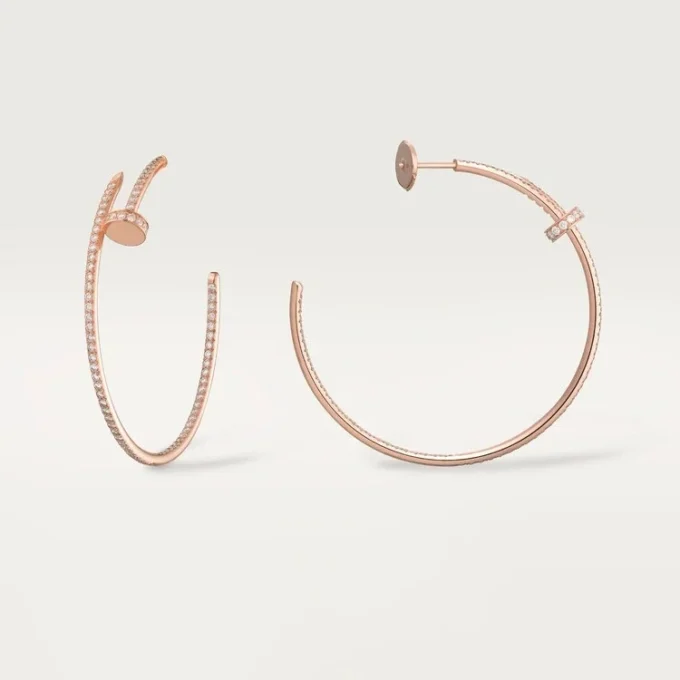 Pendientes Juste Un Clou – Oro rosa, diamantes – Cartier