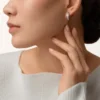 Pendientes Love, multiuso, con medio pavé