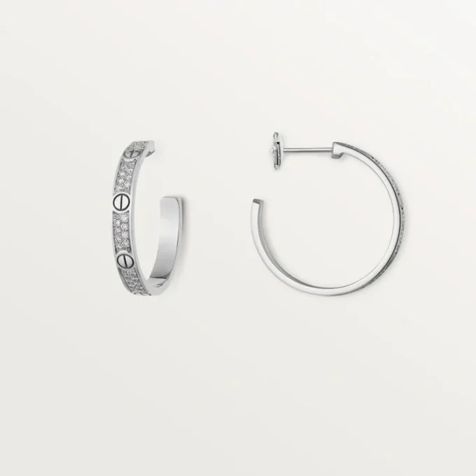 Pendientes Love – Oro blanco, diamantes – Cartier