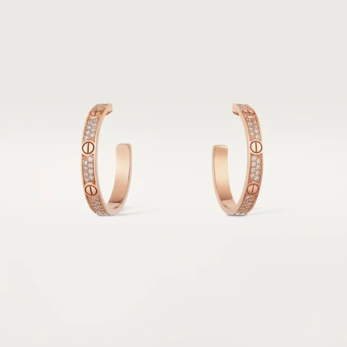 Pendientes Love – Oro rosa, diamantes – Cartier