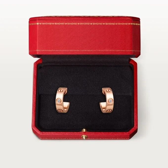 Pendientes Love – Oro rosa, diamantes – Cartier
