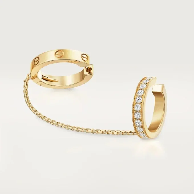 Pendientes Love Single, multiuso, con medio pavé