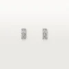 Pendientes Maillon Panthere, 3 filas con pavé de diamantes – Oro blanco, diamantes – Cartier