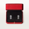 Pendientes Maillon Panthere, 3 filas con pavé de diamantes – Oro blanco, diamantes – Cartier