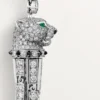 Pendientes Panthere De Cartier, esmeraldas, pavé