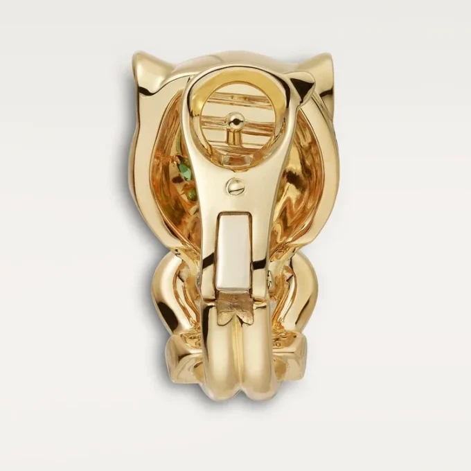 Pendientes Panthere de Cartier – Oro amarillo, laca, diamantes, granates tsavorita, ónix – Cartier