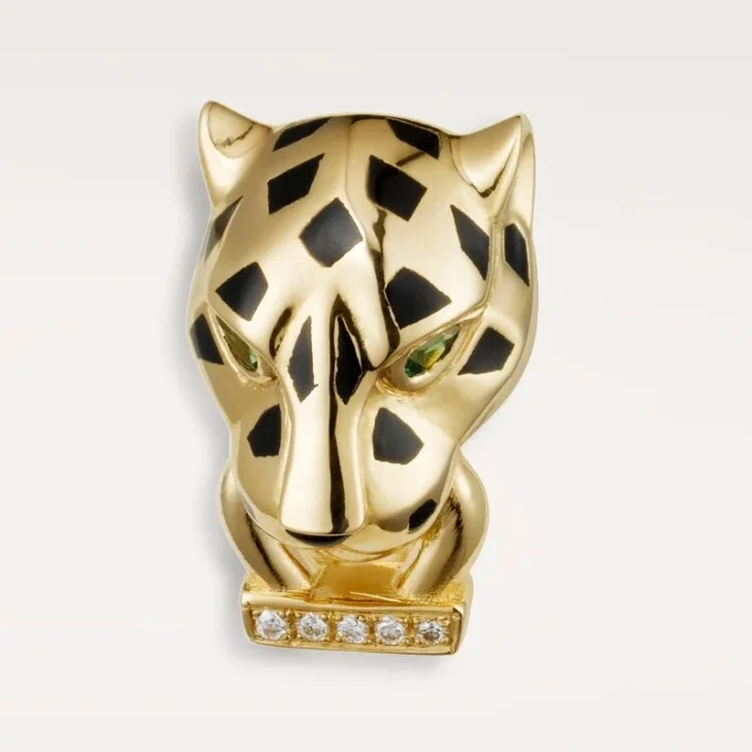 Pendientes Panthere de Cartier – Oro amarillo, laca, diamantes, granates tsavorita, ónix – Cartier