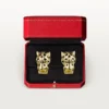 Pendientes Panthere de Cartier – Oro amarillo, laca, diamantes, granates tsavorita, ónix – Cartier