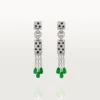 Pendientes Panthere de Cartier – Oro blanco, esmeraldas, ónix, diamantes – Cartier