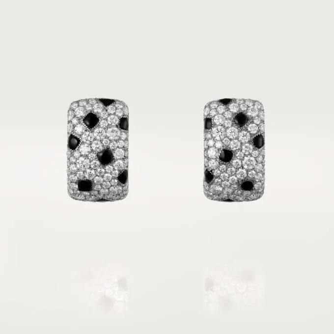 Pendientes Panthere De Cartier – Oro blanco, ónix, diamantes – Cartier