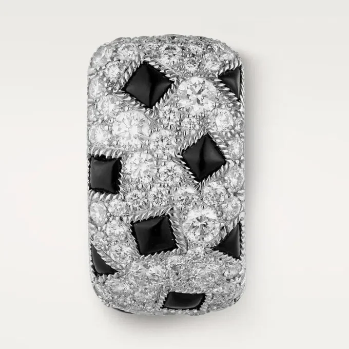 Pendientes Panthere De Cartier – Oro blanco, ónix, diamantes – Cartier