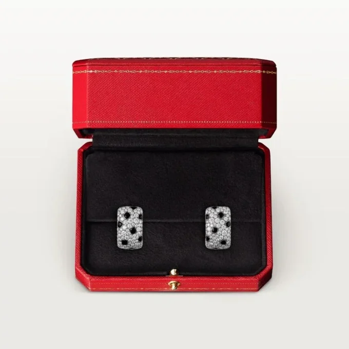 Pendientes Panthere De Cartier – Oro blanco, ónix, diamantes – Cartier