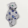 Pendientes Panthere de Cartier, zafiros, pavé