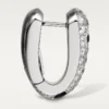 Pendientes pequeños de aro Panthere Diamond, oro blanco | Cartier EE. UU.