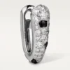 Pendientes pequeños de aro Panthere Diamond, oro blanco | Cartier EE. UU.