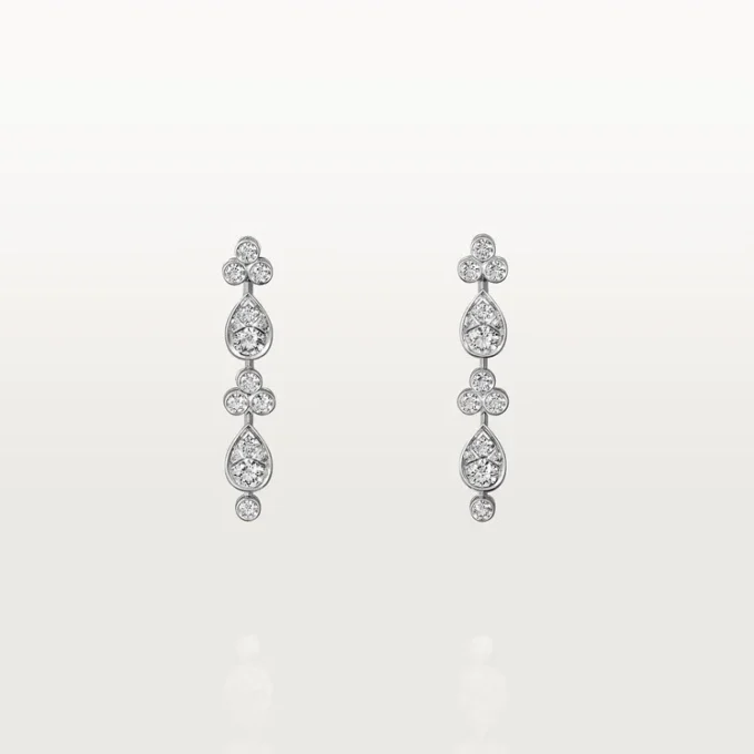 Pendientes Pluie De Cartier – Oro blanco, diamantes – Cartier