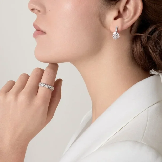 Pendientes Reflection De Cartier – Oro blanco, diamantes – Cartier
