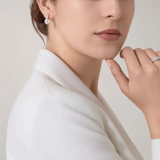 Pendientes Reflection De Cartier – Oro blanco, diamantes – Cartier