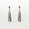 Pendientes [Sur]Naturel – Oro blanco, esmeraldas, ónix, diamantes – Cartier