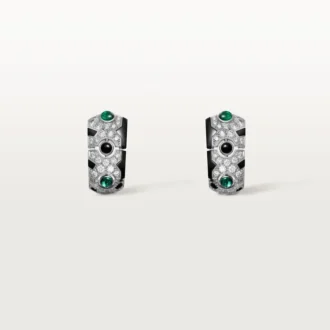 Pendientes [Sur]Naturel – Oro blanco, esmeraldas, ónix, diamantes – Cartier