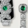 Pendientes [Sur]Naturel – Oro blanco, esmeraldas, ónix, diamantes – Cartier