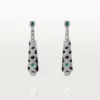 Pendientes [Sur]Naturel – Oro blanco, esmeraldas, ónix, diamantes – Cartier