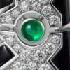 Pendientes [Sur]Naturel – Oro blanco, esmeraldas, ónix, diamantes – Cartier