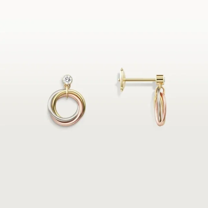 Pendientes Trinity, diamantes de talla brillante