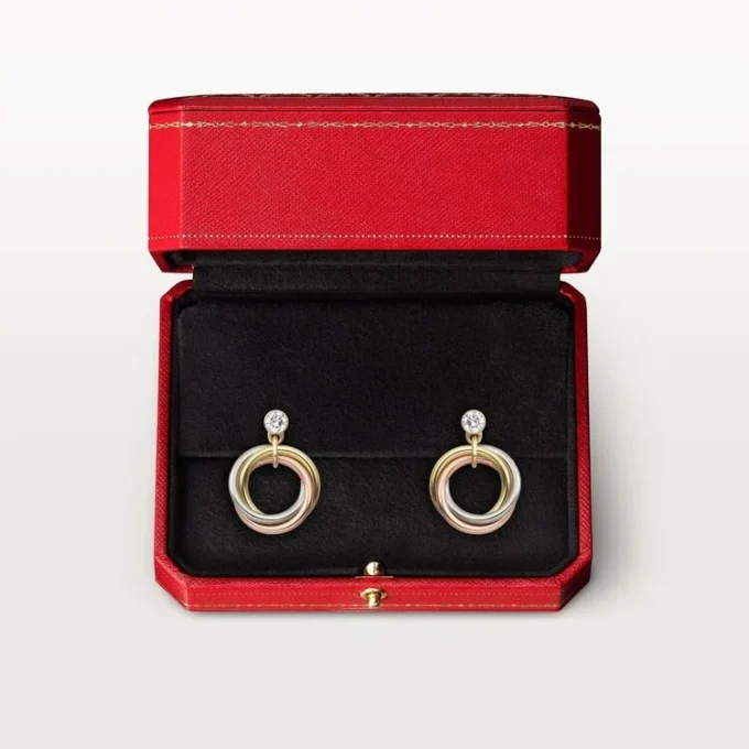 Pendientes Trinity, diamantes de talla brillante