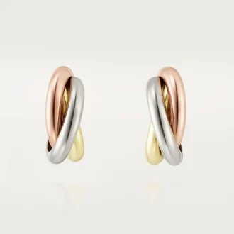 Pendientes Trinity Hoop en oro tricolor | Cartier EE. UU.