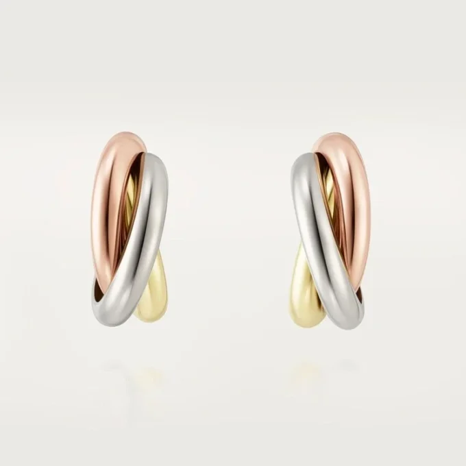 Pendientes Trinity Hoop en oro tricolor | Cartier EE. UU.