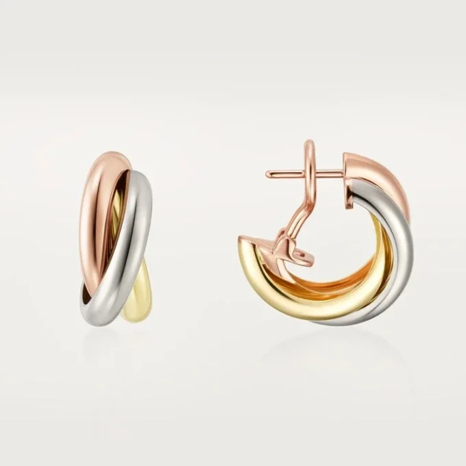 Pendientes Trinity Hoop en oro tricolor | Cartier EE. UU.