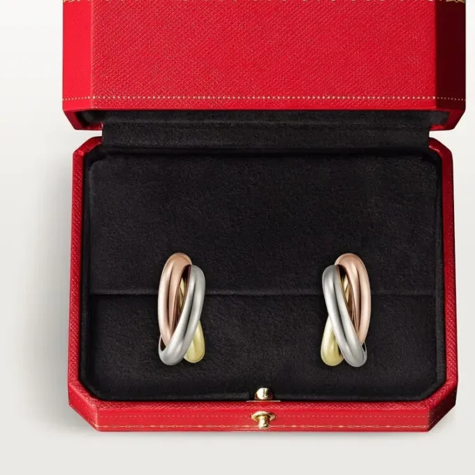 Pendientes Trinity Hoop en oro tricolor | Cartier EE. UU.