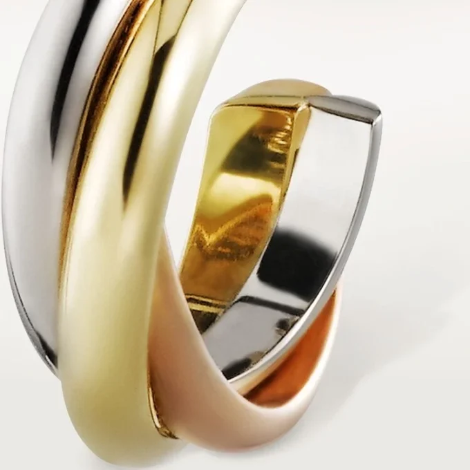 Pendientes Trinity – Oro blanco, oro amarillo, oro rosa – Cartier