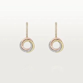 Pendientes Trinity, semipavé