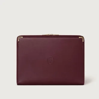 Portafolio, Must De Cartier – Piel de becerro burdeos, acabado dorado – Cartier