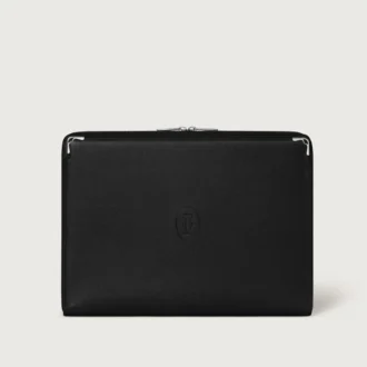 Portafolio Must De Cartier – Piel de becerro negra, acabado en paladio – Cartier