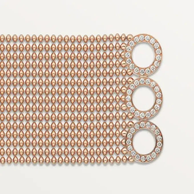 Pulsera Agrafe, modelo mediano, con medio pavé